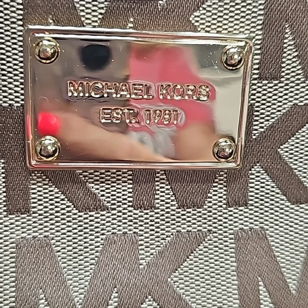 Michael Kors Brown Logo wristlet